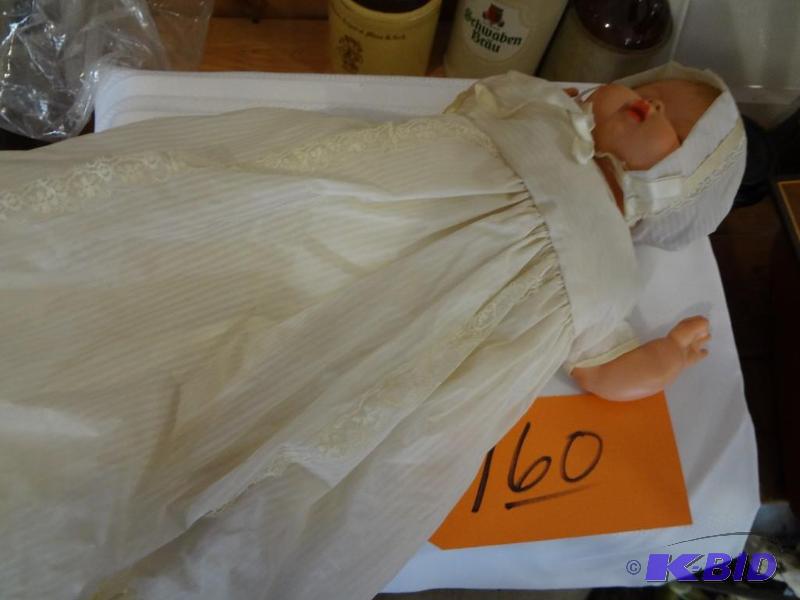 lot 160 image: Baby Doll, Cloth Body, Old, Very Good Conditi...