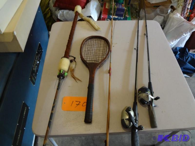 lot 170 image: Blow Gun, Vintage Tennis Racket, Very Kool Ol...
