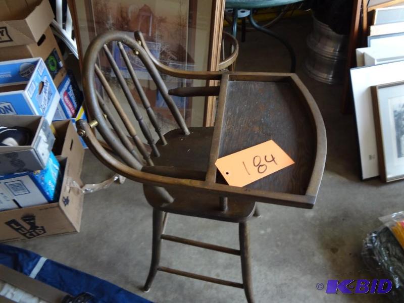 lot 184 image: Very, Very Old High Chair...