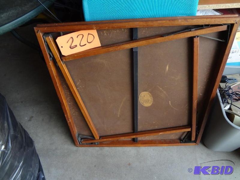 lot 220 image: Old Card Table, A real Carrom Table...
