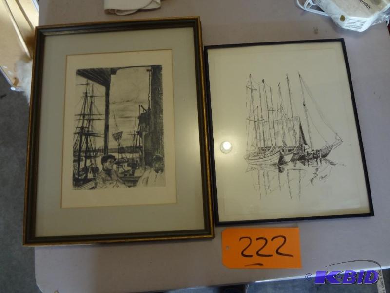 lot 222 image: Maritime Prints...