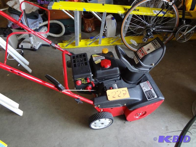 lot 227 image: Troy Built Snow Blower, very much like new...