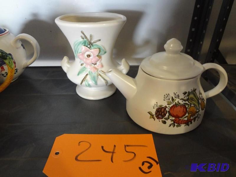 lot 245 image: McCoy Vase and Tea Pot...