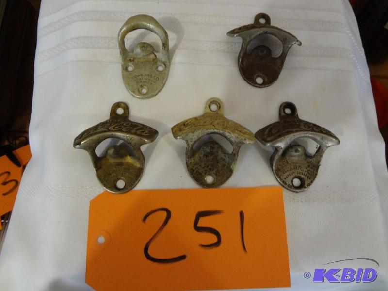 lot 251 image: Coke-a-cola Mounted Openers...