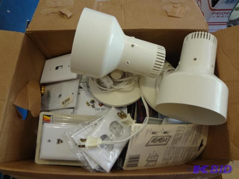 lot 260 image: Box of Electrical Hardware, all new, box of c...
