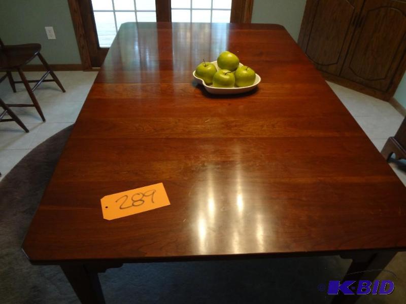 lot 289 image: Dining Room Table, Cherrywood...
