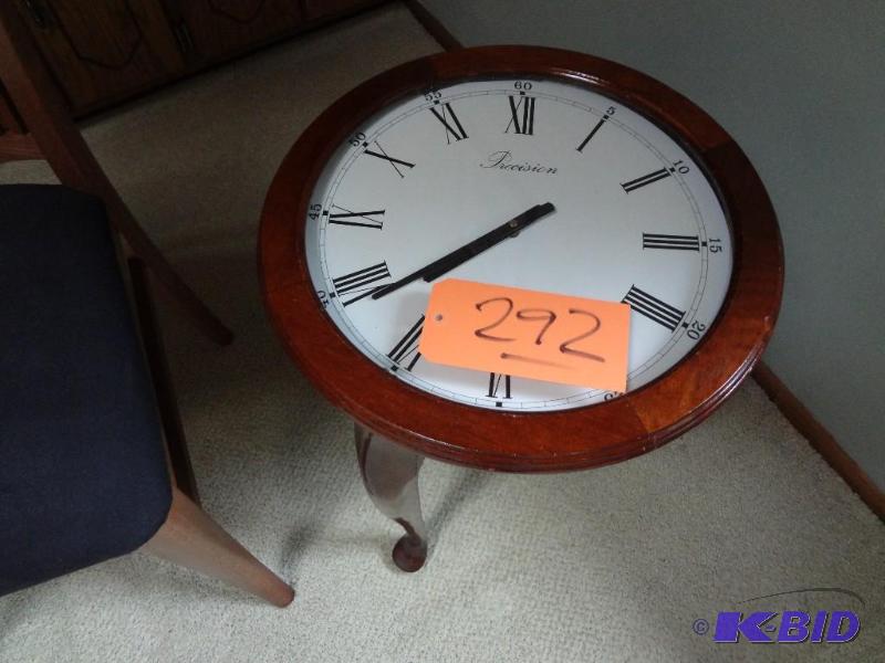 lot 292 image: Clock Table...