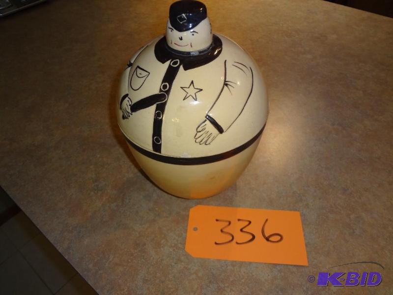 lot 336 image: Unusual Porcelain Cookie Jar...