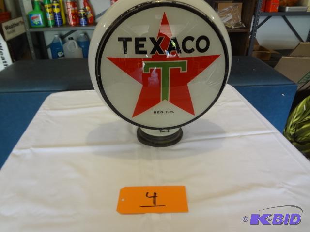lot 4 image: Texaco Gas Globe, all glass...