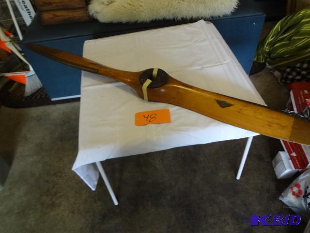 lot 48 image: Sensentch Bros Wooden Prop, wmounting flange...