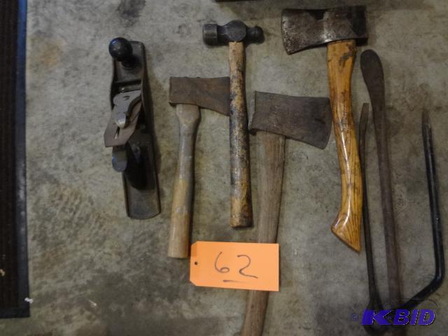 lot 62 image: Lot of Hand Axes and Plane...