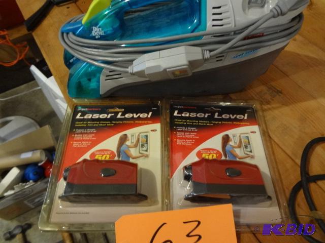 lot 63 image: Dirt Devil Spot Scrubber, Laser Levels...