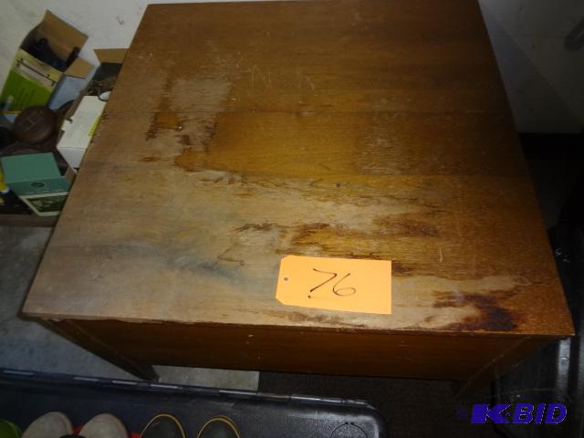 lot 76 image: Square Cedar Chest on Legs, never seen a squa...