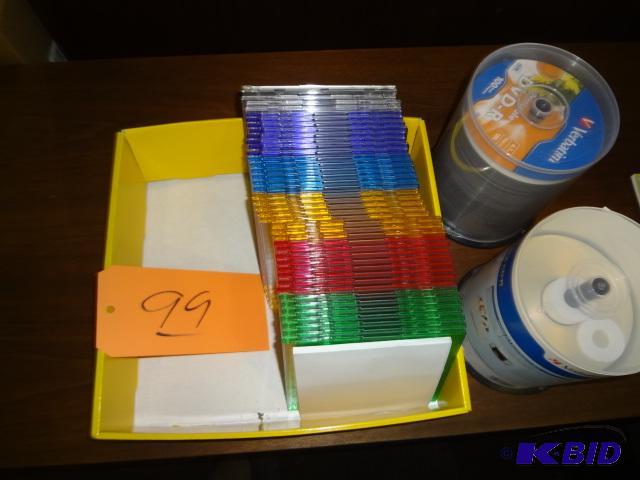 lot 99 image: Large Lot(200-) CDs, blank, Cases...