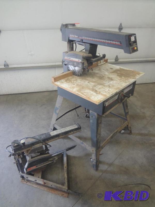lot 1 image: Craftsman 10" Radial Arm Saw With Stand ...