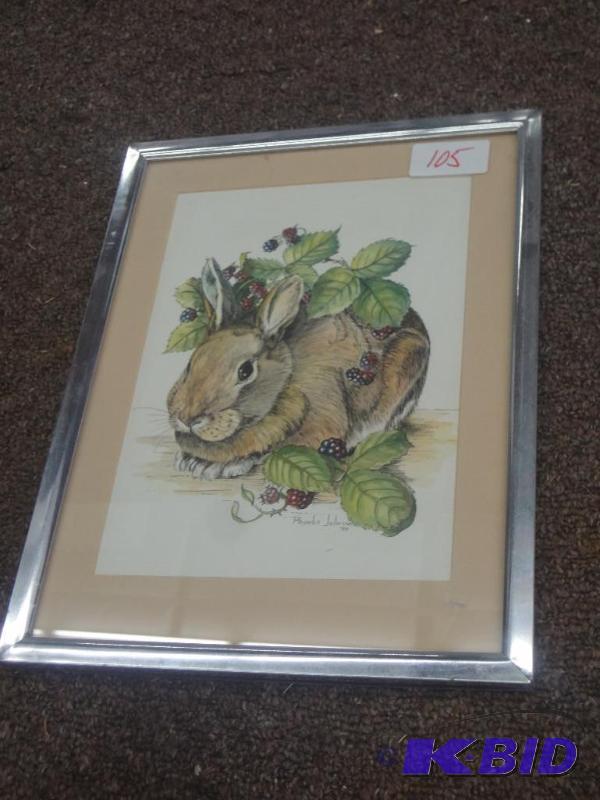 lot 105 image: Pheobe Johnson 88 Framed Print...