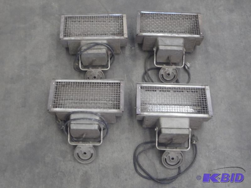 lot 110 image: (4) 120Volt Industrial Light Fixtures...