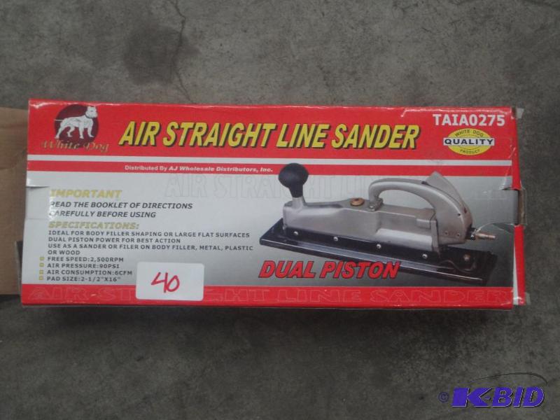 lot 40 image: White Dog Air Straight Line Sander...