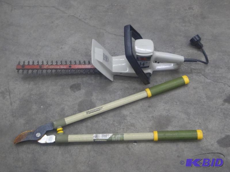 lot 55 image: (1) Lopping Shears & (1) 14" Electri...