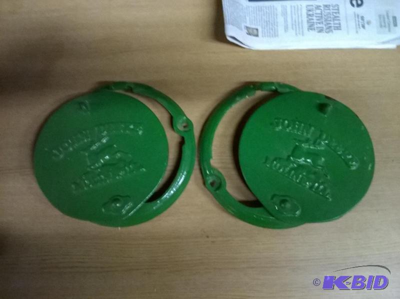 John Deere Cast Iron Planter Box Covers, Lot ...
