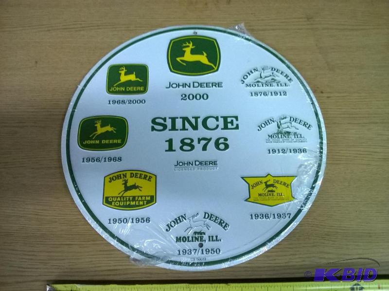 Metal John Deere Since 1876 Sign, still in po...