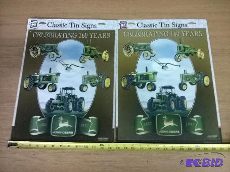 Metal John Deere Celebrating 160 Years Signs,...