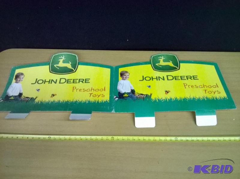 John Deere Preschool Toys Sign, cardboard...