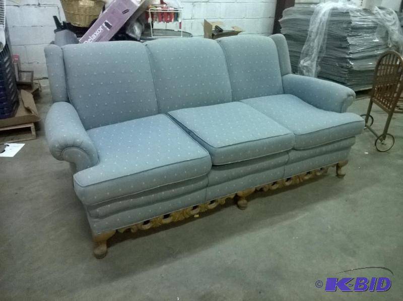 Vintage Couch with Ornately Carved Accents, 1...