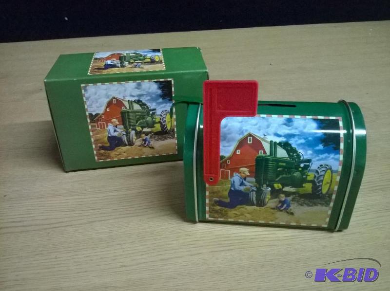 John Deere Collectible Mailbox Bank Tin...