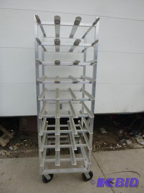 Aluminum Can Rack on Casters 78&quot X 35&qu...