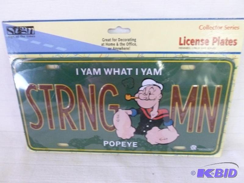 lot 103 image: Collectible Popeye I Yam What I Yam embossed ...