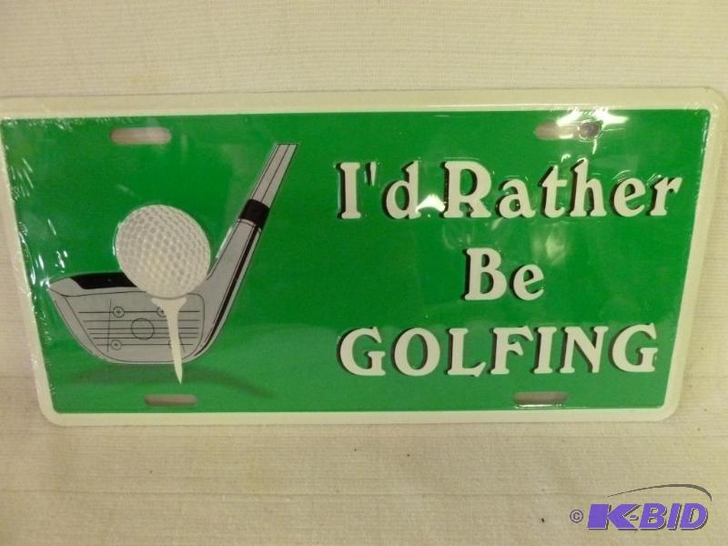 lot 105 image: Collectible ID Rather Be Golfing embossed me...