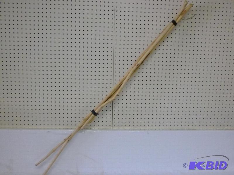 lot 166 image: Lot of three walking sticks, measures about 5...