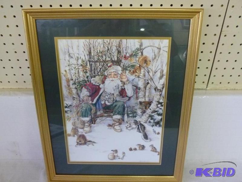 lot 171 image: Jodi Jensen - Country Santa wood framed and d...