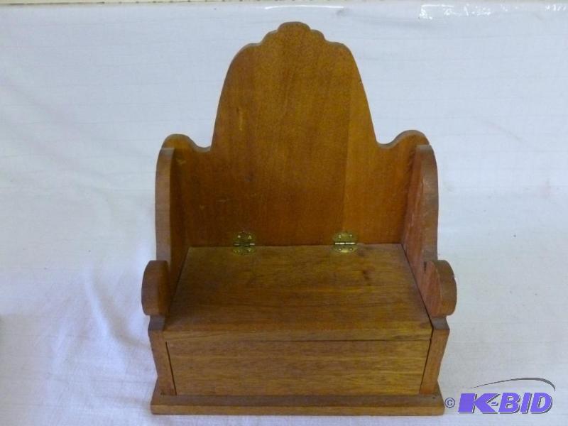 lot 188 image: Decorative solid wood bench style storage box...