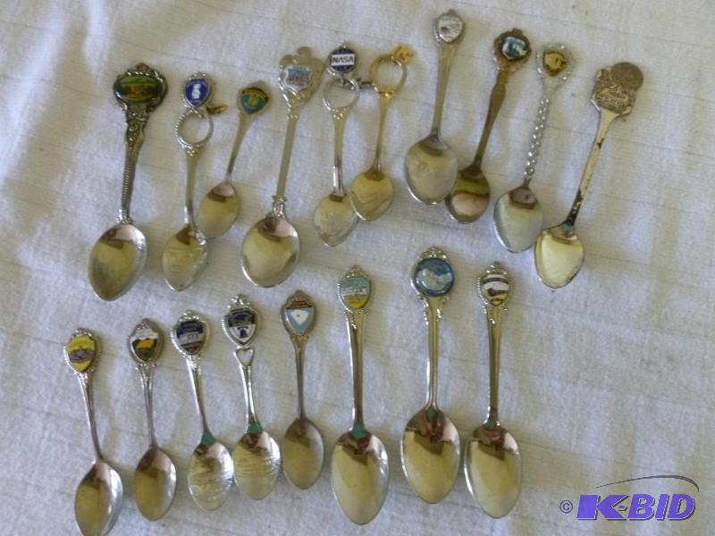 lot 204 image: Large lot of collectible wall spoons....