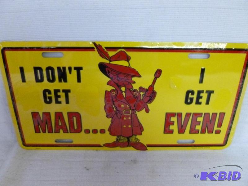 lot 209 image: Collectible I Dont Get Mad - I Get Even embo...