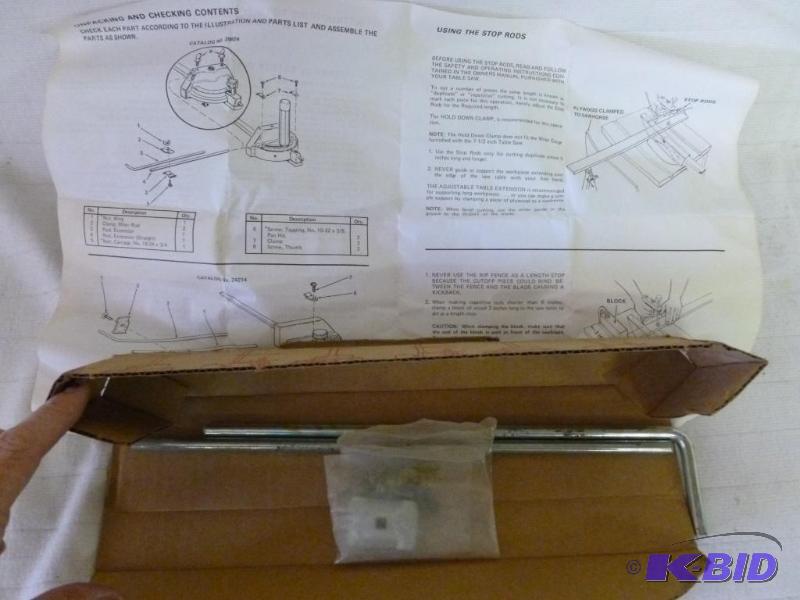 lot 221 image: Sears Miter Gauge&nbspextension rods, new in...