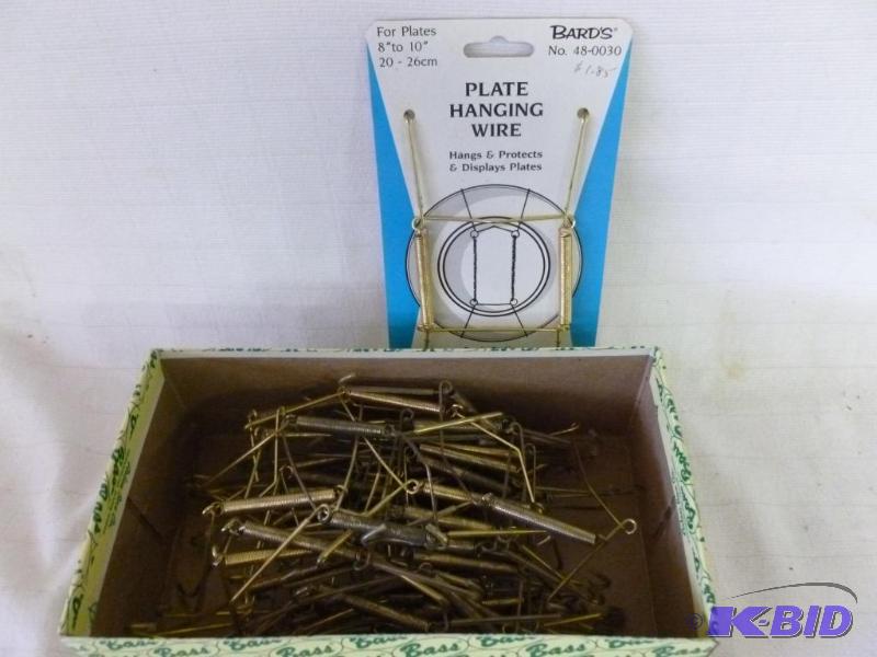 lot 222 image: Large lot of collector plate hanging wires....