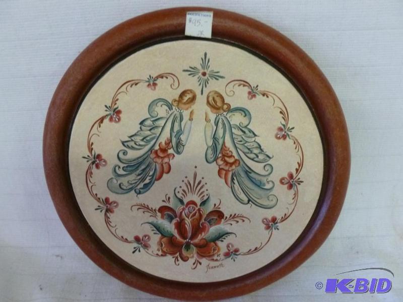 lot 224 image: Beautiful Gayle Oram design hand painted wood...