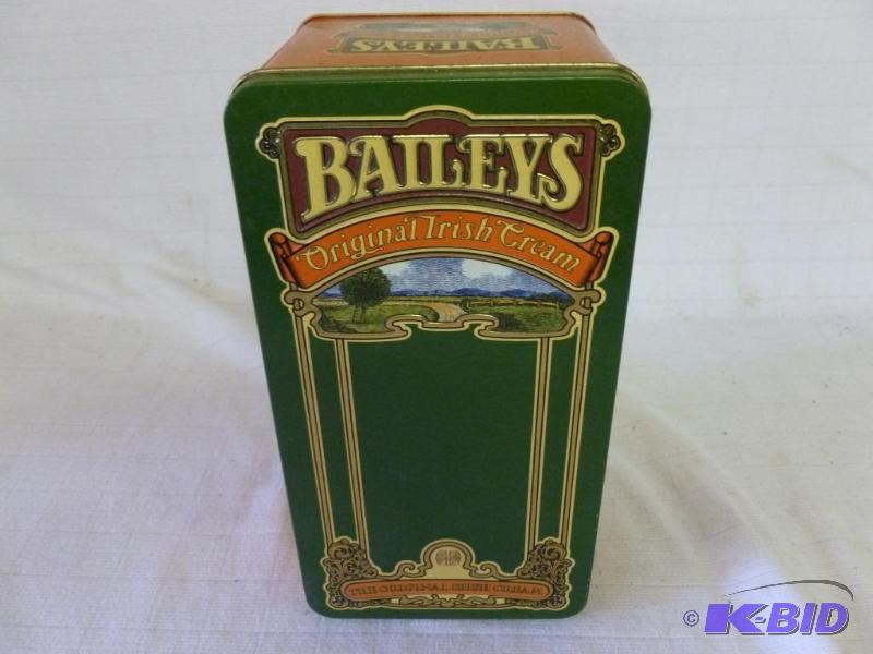 lot 238 image: Collectible Baileys Irish Cream metal contai...