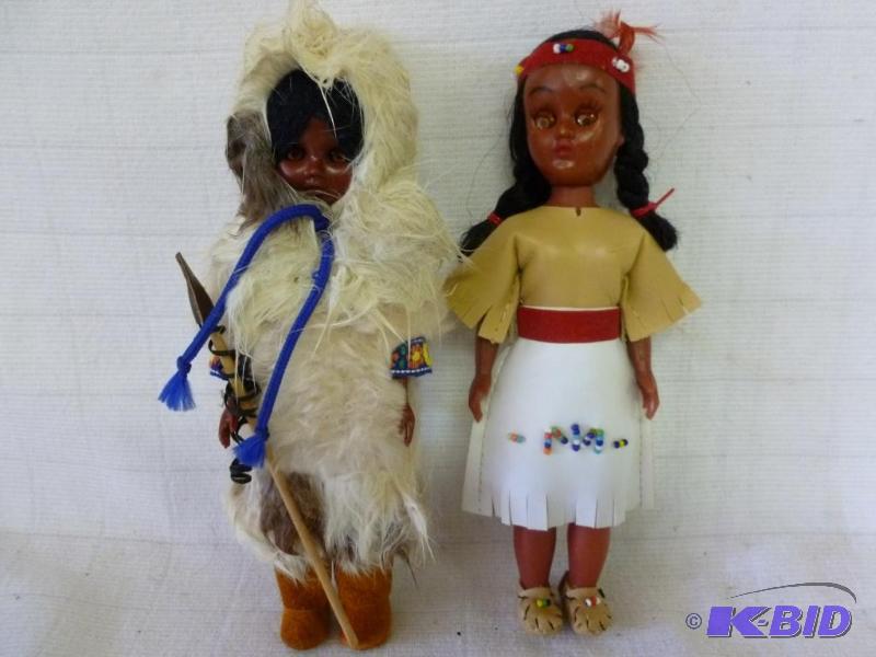 lot 269 image: Lot of two Native American dolls, measures 7....
