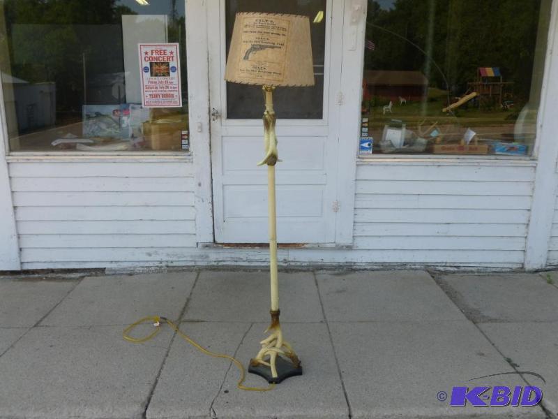 lot 3 image: Large Colts Navy Six Shot faux antler floor ...