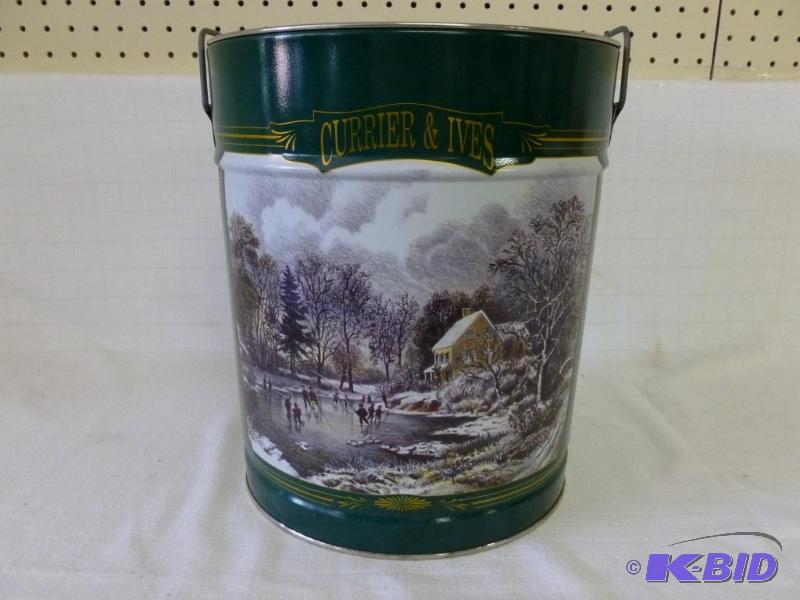 lot 35 image: Large Currier & Ives double handled ...