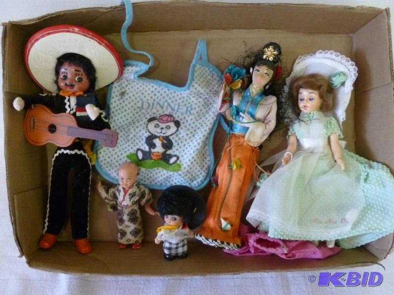 lot 94 image: Lot of five international dolls....