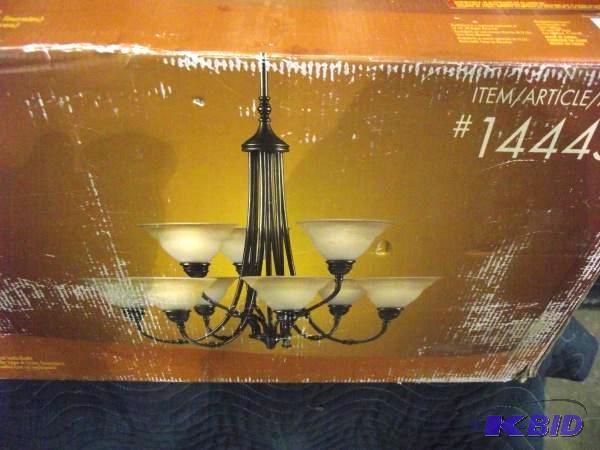 lot 12 image: Large Chandilier   Appears to be NIB ...