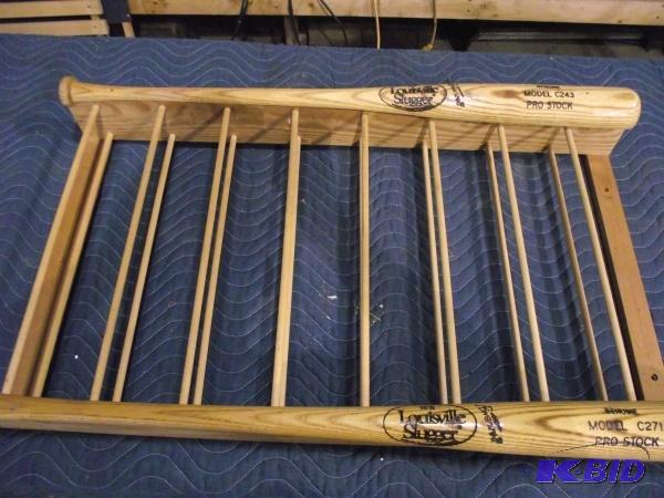 lot 93 image: Baseball Display Shelf   28" Wide and 34...