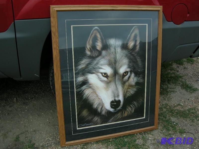 lot 49 image: Wolf Print by Dave Merrick