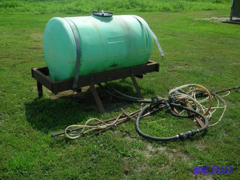 lot 9 image: 300 gallon sprayer tank.