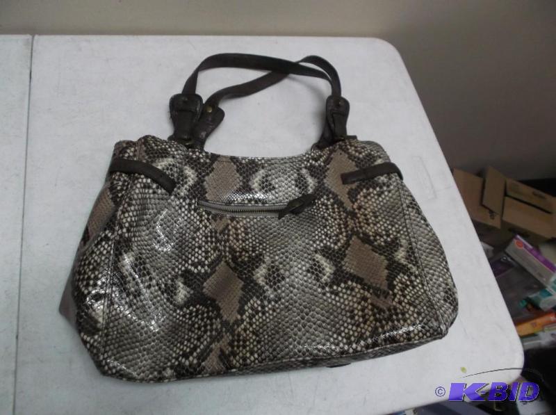 lot 100 image: Jessica Simpson Faux Snakeskin Purse, Very Go...